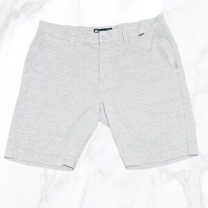 Travis Mathew Men's Hybrid Chino Heather Gray Shorts, Size‎ 36
